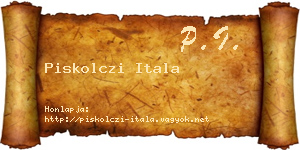Piskolczi Itala névjegykártya